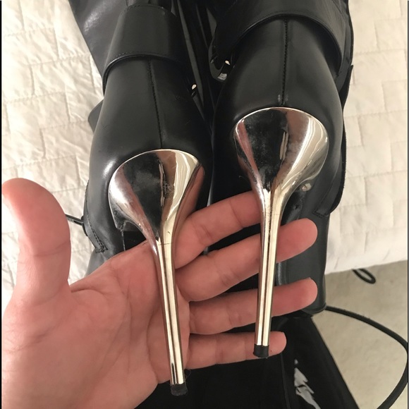 ❤️keeping VERSACE OTK over the knee boots black tassel - Picture 16 of 16